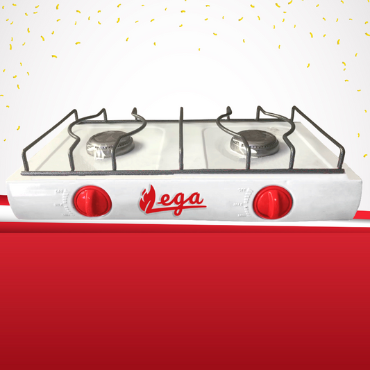 Cocina 2 hornillas pintada Quemador Acero