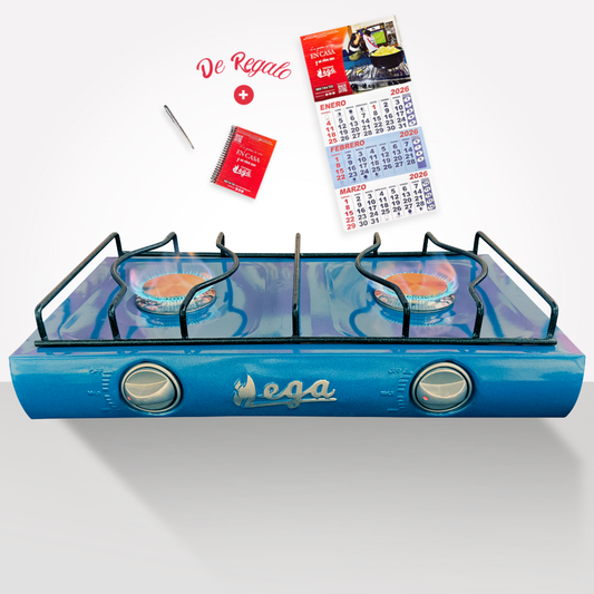 Cocina Azul 2 Hornillas a Gas