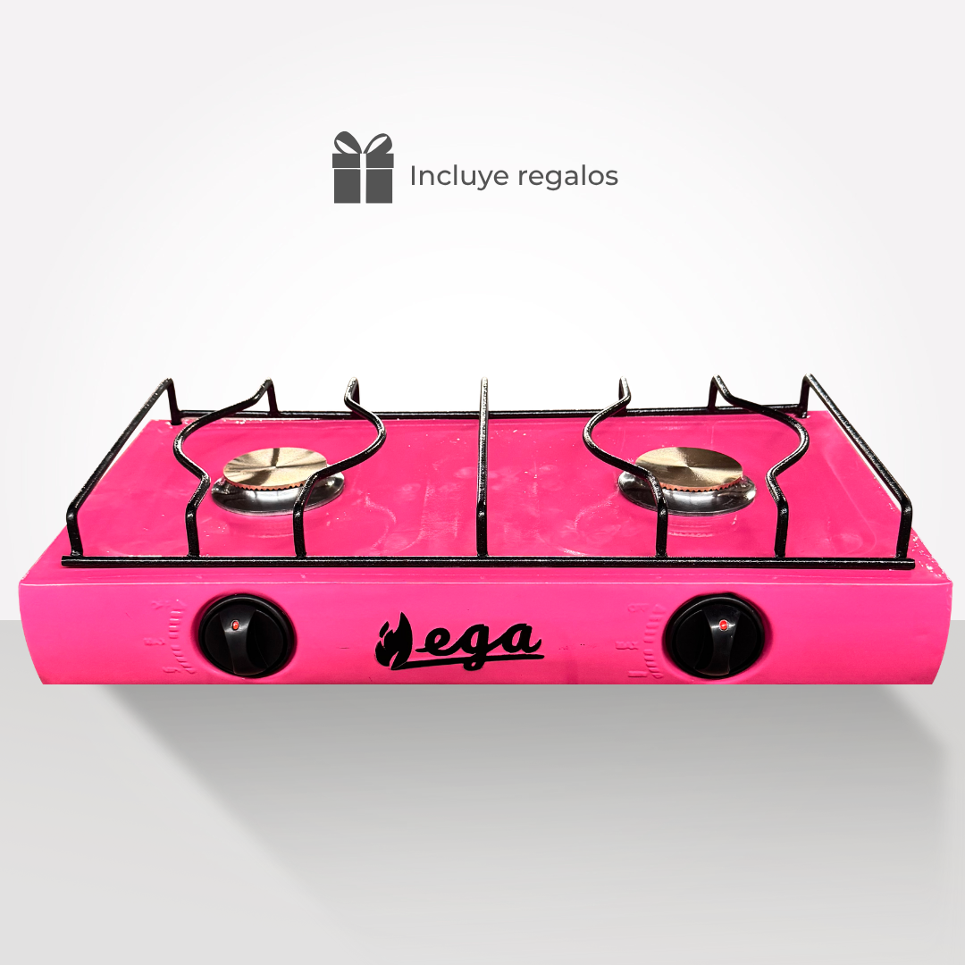 Cocina 2 Hornillas Color Barbie