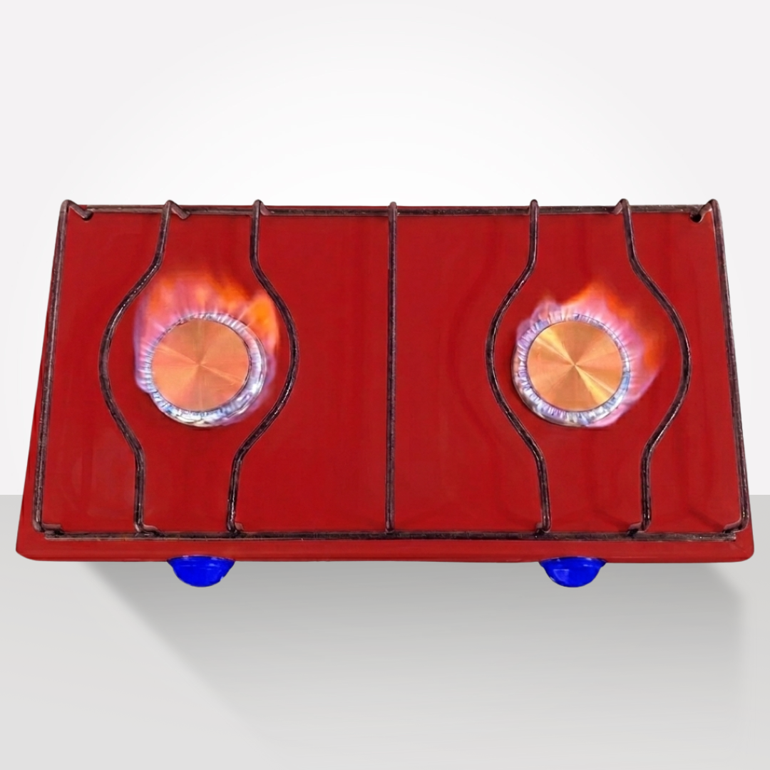 Cocina 2 Hornillas Color Rojo