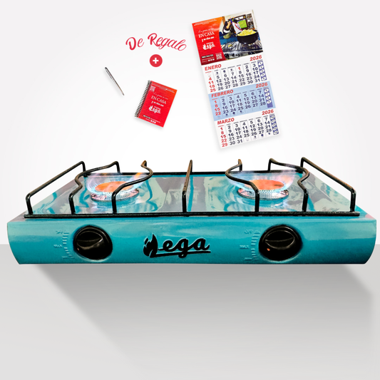 Cocina Turquesa 2 Hornillas a Gas