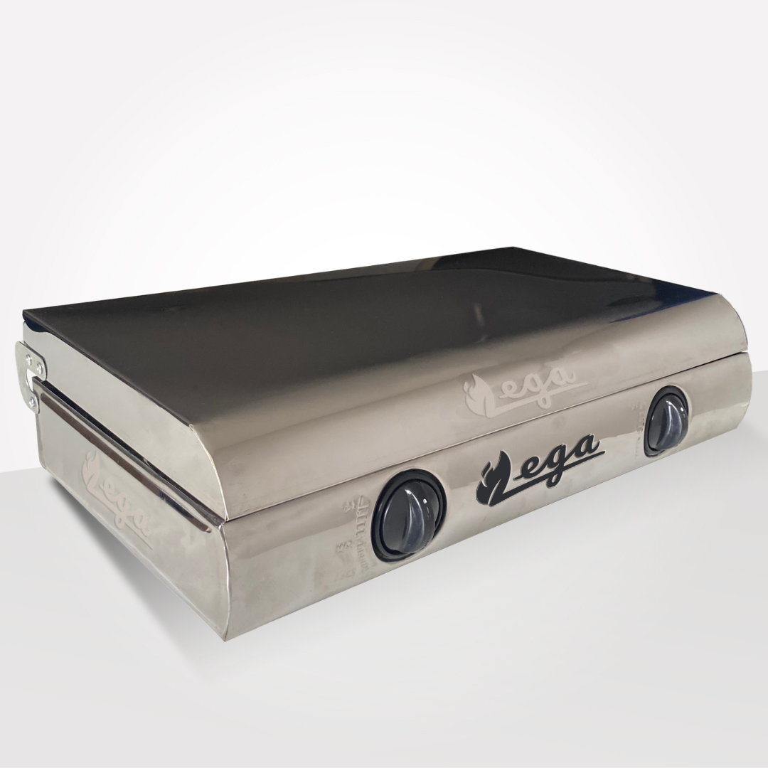 Cocina 2 hornillas de Acero Inox C/Tapa